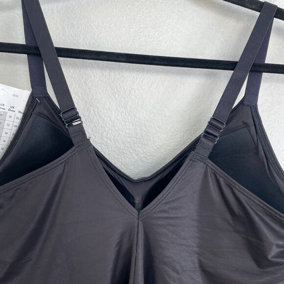 NEW Miraclesuit Womens Plus 2XL Wirefree Black Bodysuit Comfy Curves Slimming - Picture 9 of 11